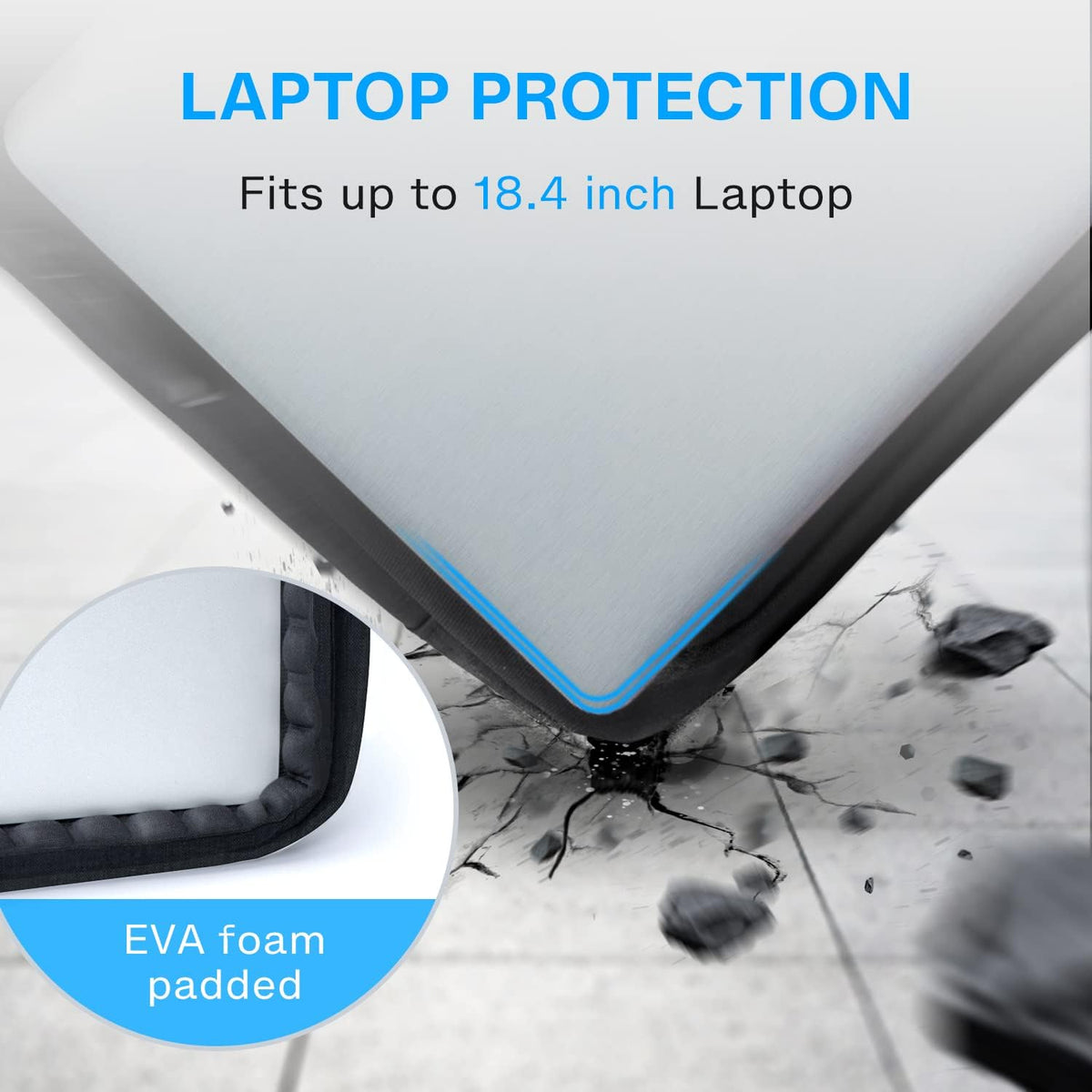 17.3 Inch Laptop Bag Expandable Computer Bag Briefcase, Black | Men Women Laptop Shoulder Bag,Work Bag Business Travel Office