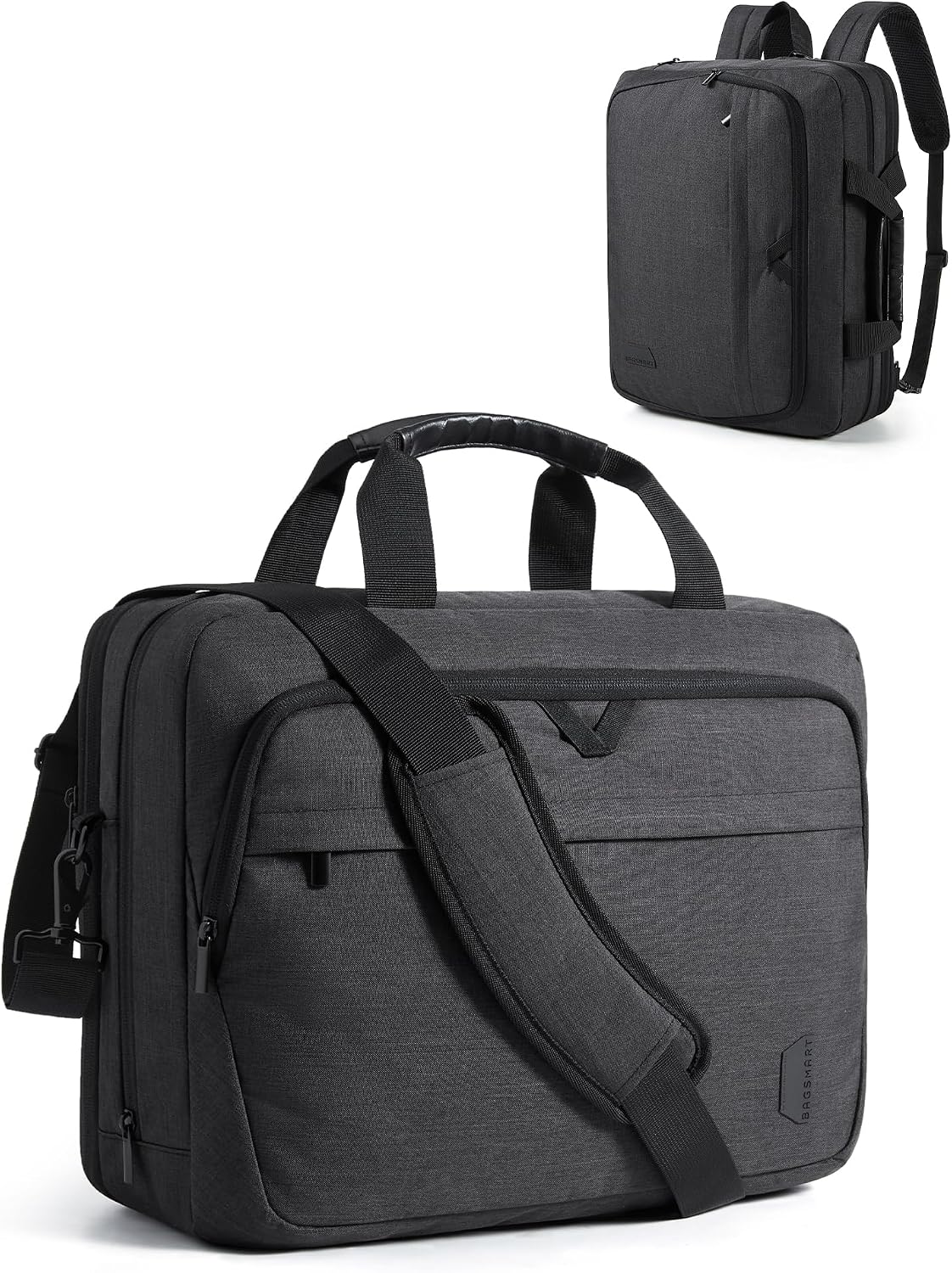 17.3 Inch Laptop Bag Expandable Computer Bag Briefcase, Black | Men Women Laptop Shoulder Bag,Work Bag Business Travel Office