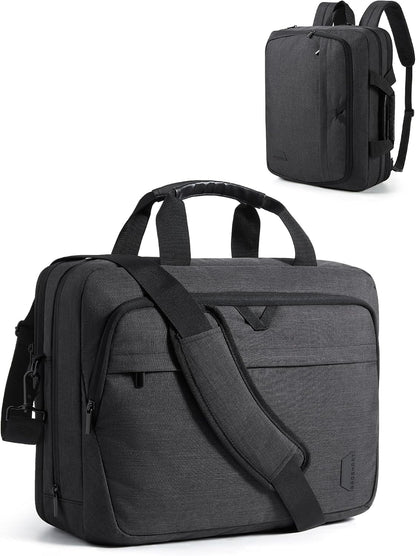 17.3 Inch Laptop Bag Expandable Computer Bag Briefcase, Black | Men Women Laptop Shoulder Bag,Work Bag Business Travel Office
