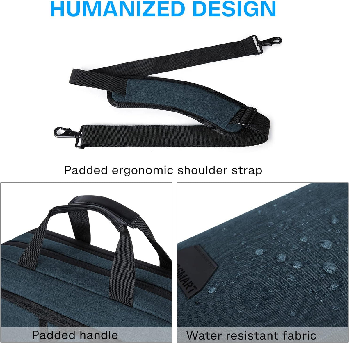 17.3 Inch Laptop Bag Expandable Computer Bag Briefcase, Black | Men Women Laptop Shoulder Bag,Work Bag Business Travel Office