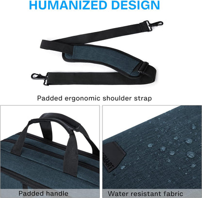 17.3 Inch Laptop Bag Expandable Computer Bag Briefcase, Black | Men Women Laptop Shoulder Bag,Work Bag Business Travel Office