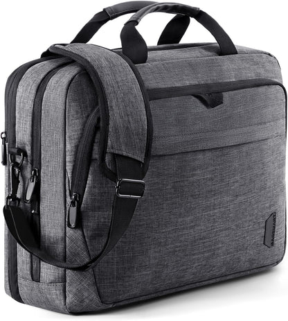 17.3 Inch Laptop Bag Expandable Computer Bag Briefcase, Black | Men Women Laptop Shoulder Bag,Work Bag Business Travel Office