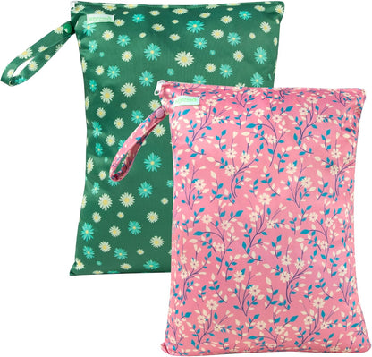 Wet Dry Bag for Baby Swimsuit, Small Wet Dry Bag for Clothes Diaper and Breast Pump Parts, Large Baby bag for Travel,Gym Clothes,Beach,Pool,Extra Clothes (Checkerboard,3 Pack)
