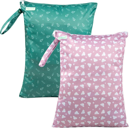 Wet Dry Bag for Baby Swimsuit, Small Wet Dry Bag for Clothes Diaper and Breast Pump Parts, Large Baby bag for Travel,Gym Clothes,Beach,Pool,Extra Clothes (Checkerboard,3 Pack)