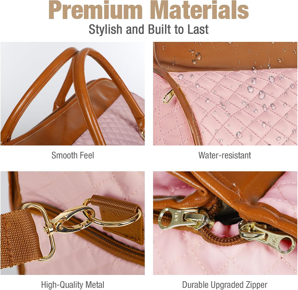Convertible Garment Duffel Bags for Travel, Carry On Garment Bag with Shoe Compartment, 3 in 1 Foldable Suit Duffle Bag for Women, Jenni Bag for Hanging Clothes, Pink (1Pcs Set)