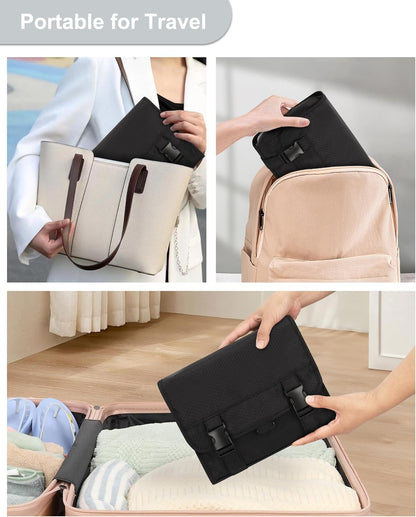Travel Hanging Toiletry Bag for Men Women Travel Kit Shaving Bag Waterproof Large Makeup Bag Wash Bag Makeup Organizer Cosmetic Case for Bathroom Shower Black