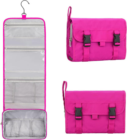 Travel Hanging Toiletry Bag for Men Women Travel Kit Shaving Bag Waterproof Large Makeup Bag Wash Bag Makeup Organizer Cosmetic Case for Bathroom Shower Black