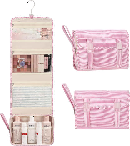 Travel Hanging Toiletry Bag for Men Women Travel Kit Shaving Bag Waterproof Large Makeup Bag Wash Bag Makeup Organizer Cosmetic Case for Bathroom Shower Black