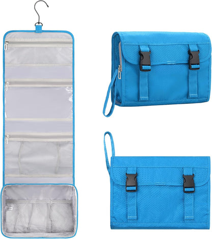 Travel Hanging Toiletry Bag for Men Women Travel Kit Shaving Bag Waterproof Large Makeup Bag Wash Bag Makeup Organizer Cosmetic Case for Bathroom Shower Black