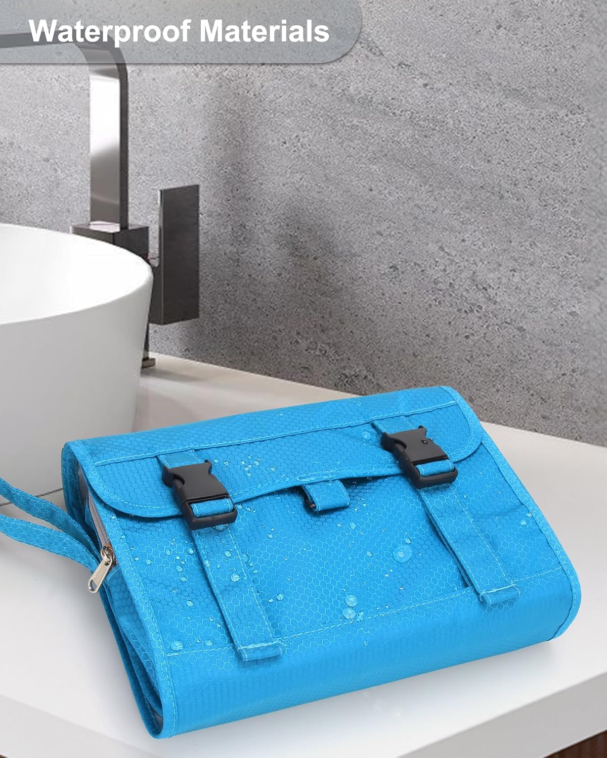 Travel Hanging Toiletry Bag for Men Women Travel Kit Shaving Bag Waterproof Large Makeup Bag Wash Bag Makeup Organizer Cosmetic Case for Bathroom Shower Black