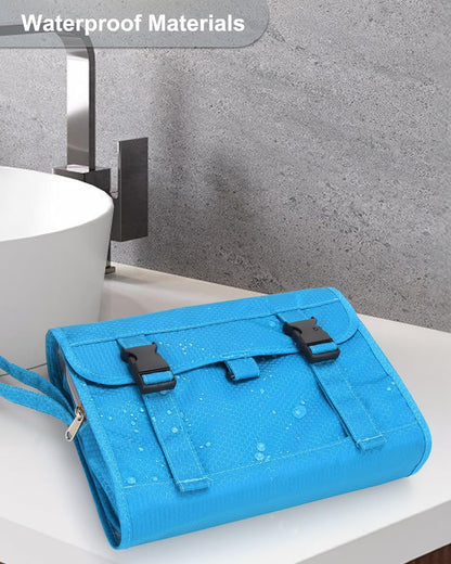 Travel Hanging Toiletry Bag for Men Women Travel Kit Shaving Bag Waterproof Large Makeup Bag Wash Bag Makeup Organizer Cosmetic Case for Bathroom Shower Black