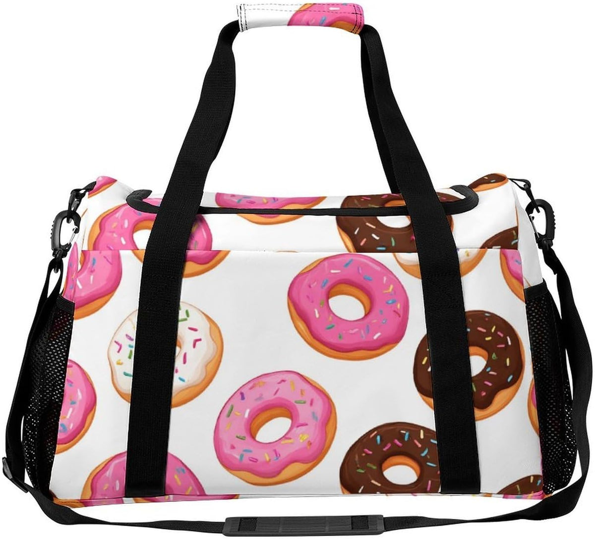 Duffel Bag for Travel Gym Weekender Overnight Trip Adjustable Shoulder Strap Simple Style