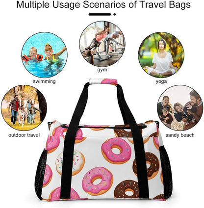 Duffel Bag for Travel Gym Weekender Overnight Trip Adjustable Shoulder Strap Simple Style