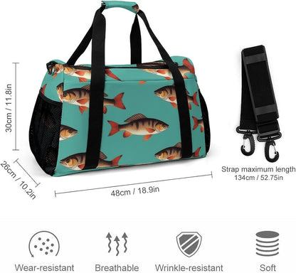 Duffel Bag for Travel Gym Weekender Overnight Trip Adjustable Shoulder Strap Simple Style