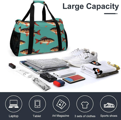 Duffel Bag for Travel Gym Weekender Overnight Trip Adjustable Shoulder Strap Simple Style