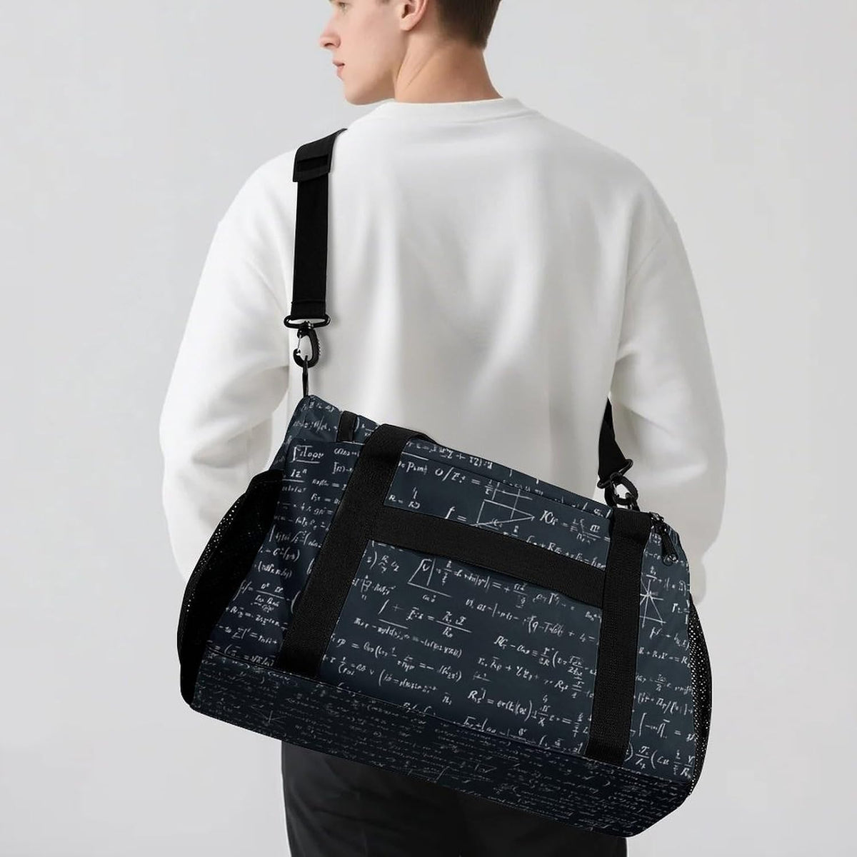 Duffel Bag for Travel Gym Weekender Overnight Trip Adjustable Shoulder Strap Simple Style