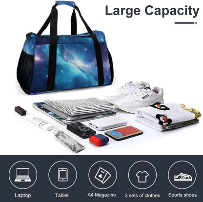 Duffel Bag for Travel Gym Weekender Overnight Trip Adjustable Shoulder Strap Simple Style