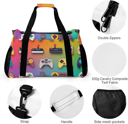 Duffel Bag for Travel Gym Weekender Overnight Trip Adjustable Shoulder Strap Simple Style
