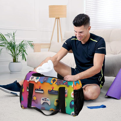 Duffel Bag for Travel Gym Weekender Overnight Trip Adjustable Shoulder Strap Simple Style