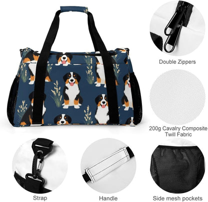 Duffel Bag for Travel Gym Weekender Overnight Trip Adjustable Shoulder Strap Simple Style
