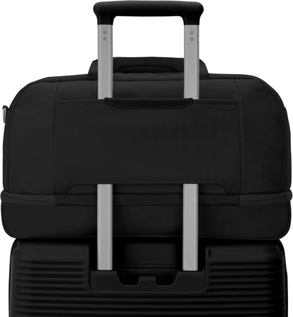 Paralux Weekender Duffel Bag, Travel Carry-On Bag with Wide Opening, Drop-Bottom Shoe & Laundry Compartment, AirTag Holder, StackIt Strap - Business & Leisure Travel Bag