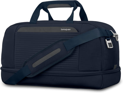 Paralux Weekender Duffel Bag, Travel Carry-On Bag with Wide Opening, Drop-Bottom Shoe & Laundry Compartment, AirTag Holder, StackIt Strap - Business & Leisure Travel Bag