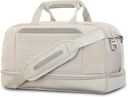 Paralux Weekender Duffel Bag, Travel Carry-On Bag with Wide Opening, Drop-Bottom Shoe & Laundry Compartment, AirTag Holder, StackIt Strap - Business & Leisure Travel Bag