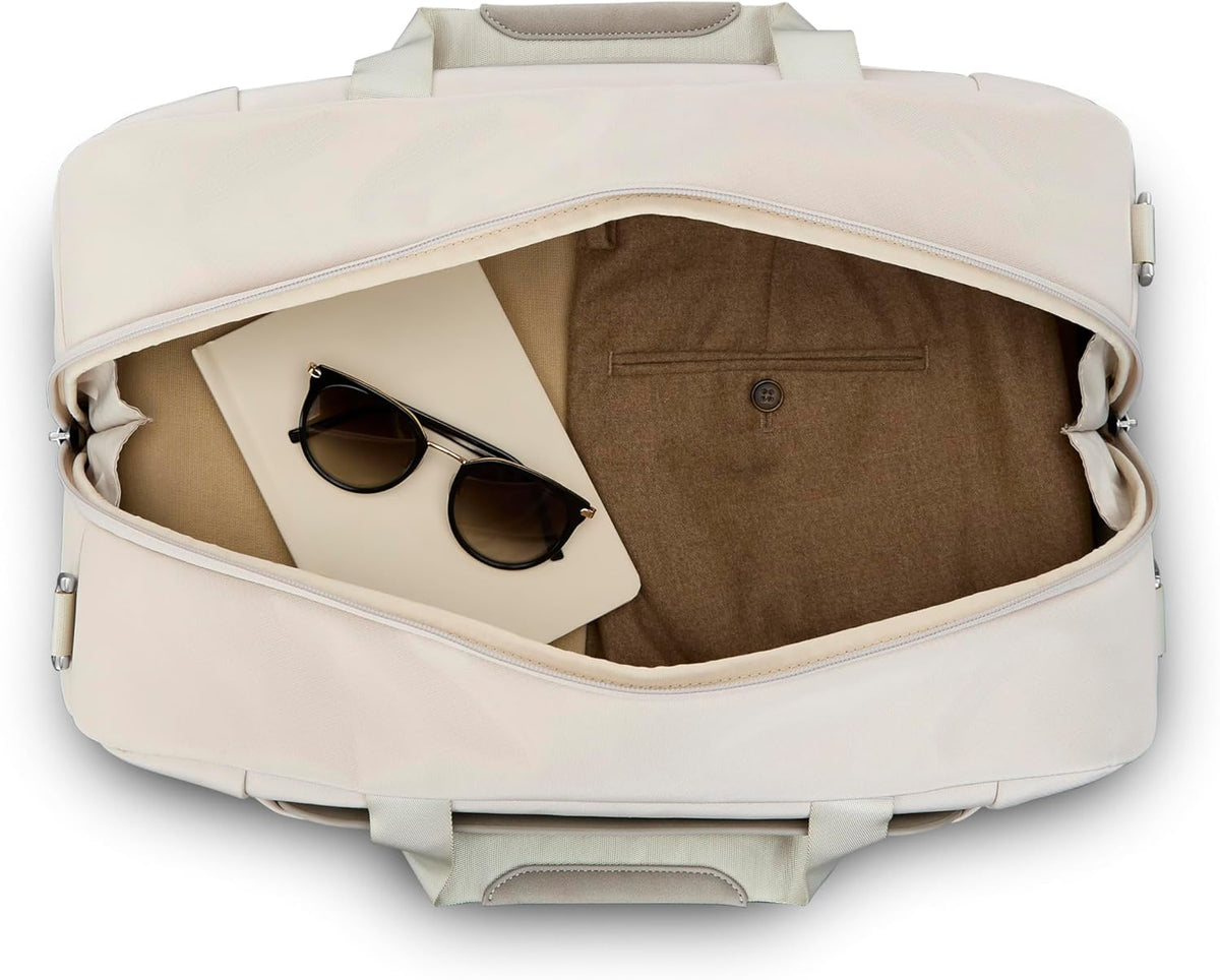 Paralux Weekender Duffel Bag, Travel Carry-On Bag with Wide Opening, Drop-Bottom Shoe & Laundry Compartment, AirTag Holder, StackIt Strap - Business & Leisure Travel Bag