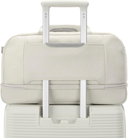 Paralux Weekender Duffel Bag, Travel Carry-On Bag with Wide Opening, Drop-Bottom Shoe & Laundry Compartment, AirTag Holder, StackIt Strap - Business & Leisure Travel Bag