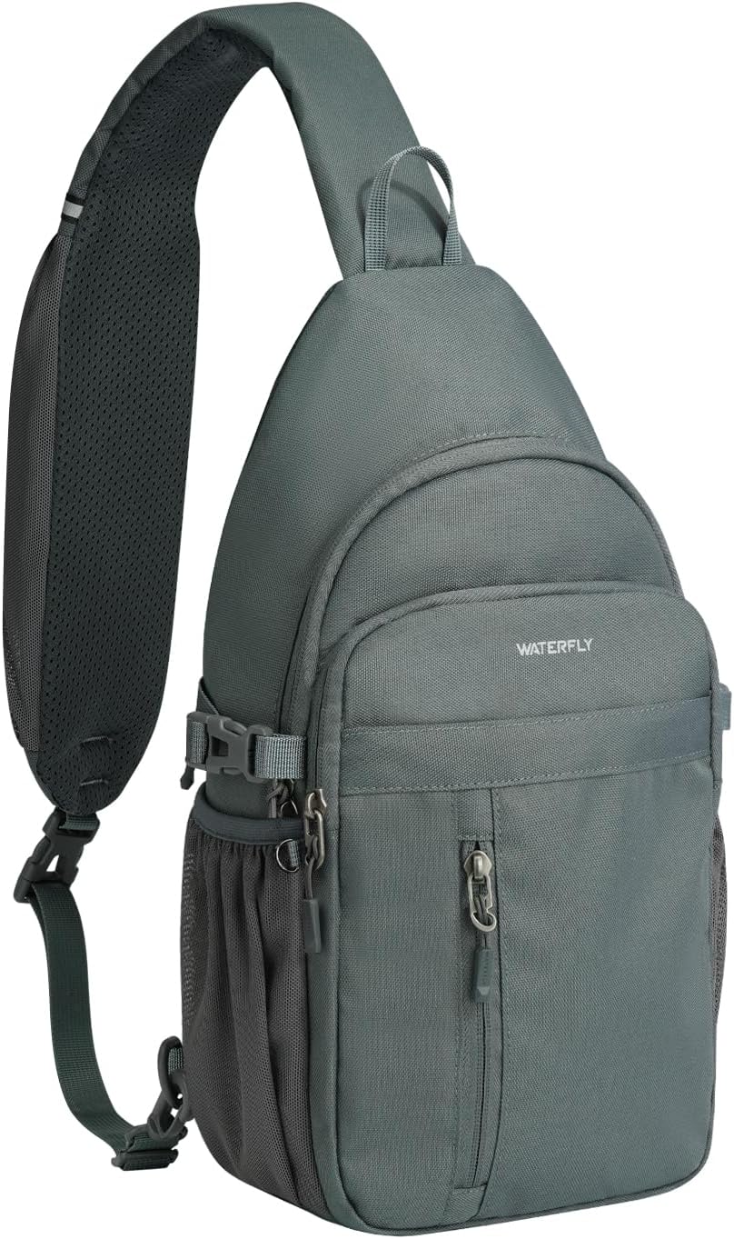 Small Crossbody Sling Bag: RFID Travel Hiking Daypack Man Woman | RFID-blocking,12 Multi-compartment pockets,Water-resistant,Adjustable shoulder strap with phone pocket,Durable nylon