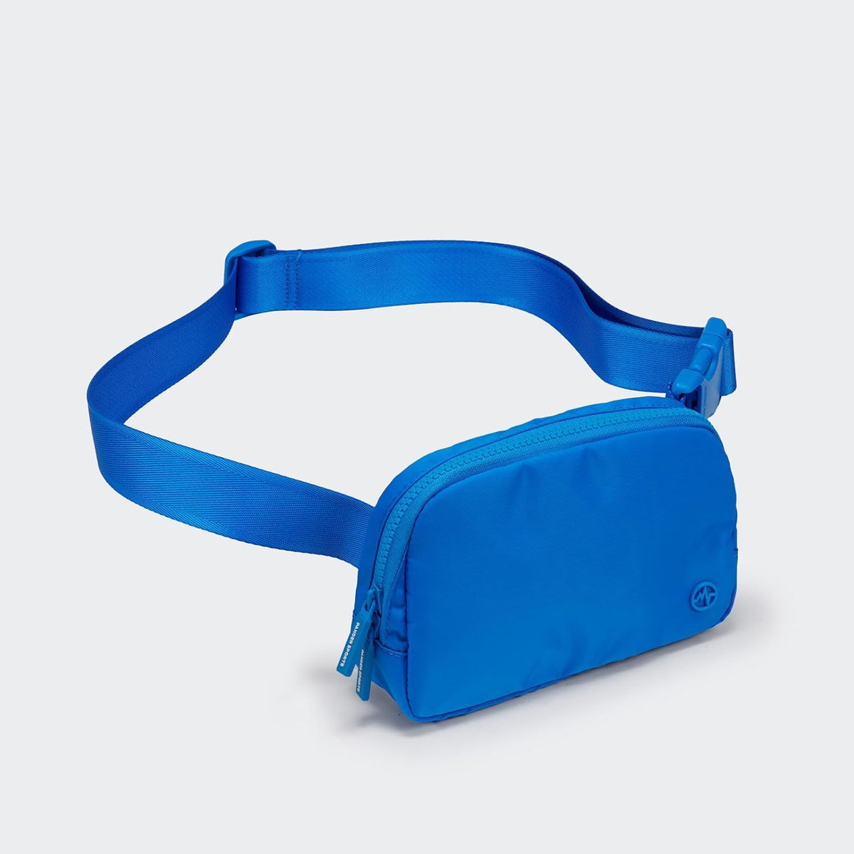 Two Way Zipper Fanny Pack Nylon Everywhere Belt Bag for Women, Water Repellent Waist Packs, Crossbody Bags with Adjustable Strap (Black).