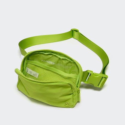 Two Way Zipper Fanny Pack Nylon Everywhere Belt Bag for Women, Water Repellent Waist Packs, Crossbody Bags with Adjustable Strap (Black).
