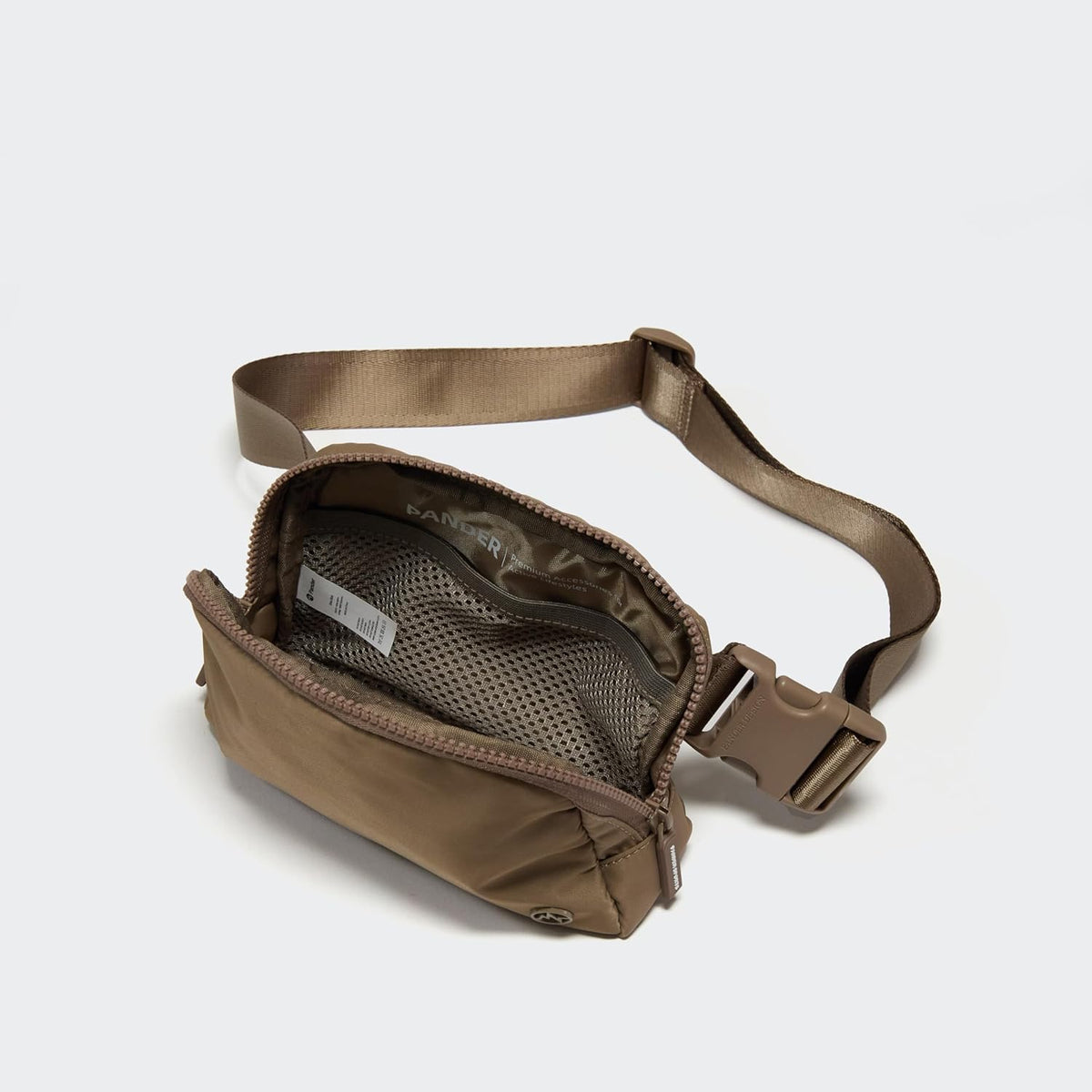 Two Way Zipper Fanny Pack Nylon Everywhere Belt Bag for Women, Water Repellent Waist Packs, Crossbody Bags with Adjustable Strap (Black).