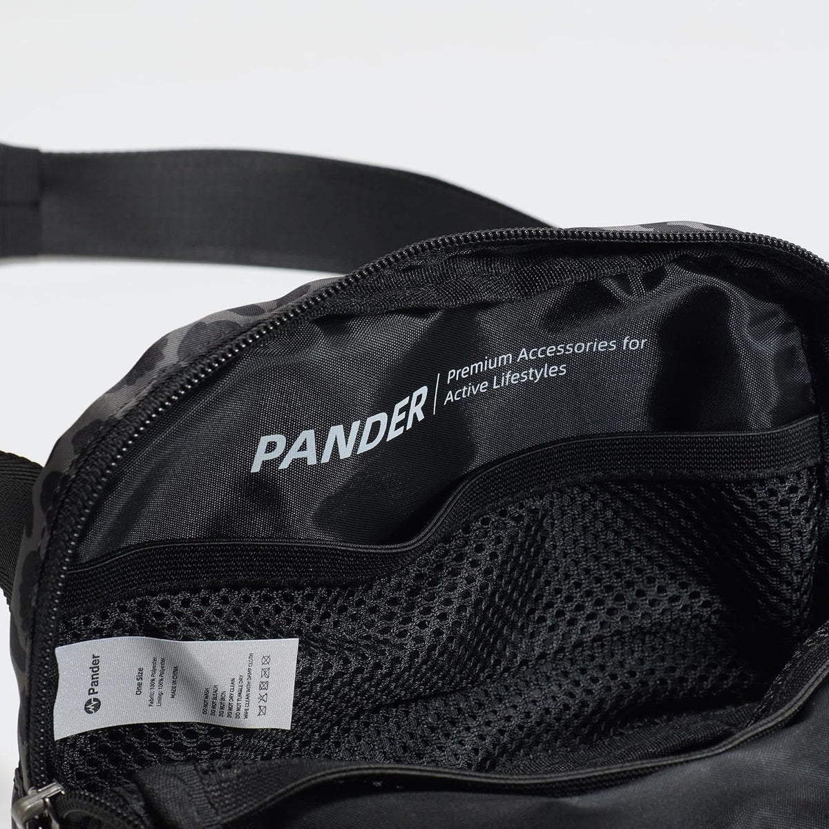 Two Way Zipper Fanny Pack Nylon Everywhere Belt Bag for Women, Water Repellent Waist Packs, Crossbody Bags with Adjustable Strap (Black).