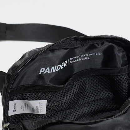 Two Way Zipper Fanny Pack Nylon Everywhere Belt Bag for Women, Water Repellent Waist Packs, Crossbody Bags with Adjustable Strap (Black).