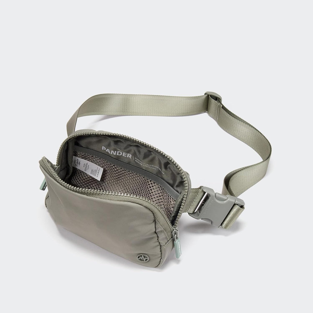 Two Way Zipper Fanny Pack Nylon Everywhere Belt Bag for Women, Water Repellent Waist Packs, Crossbody Bags with Adjustable Strap (Black).
