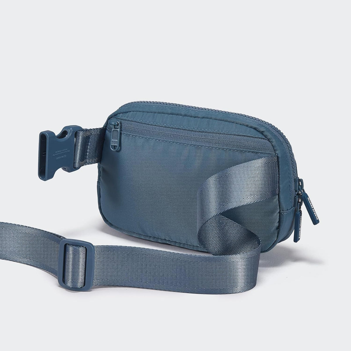 Two Way Zipper Fanny Pack Nylon Everywhere Belt Bag for Women, Water Repellent Waist Packs, Crossbody Bags with Adjustable Strap (Black).