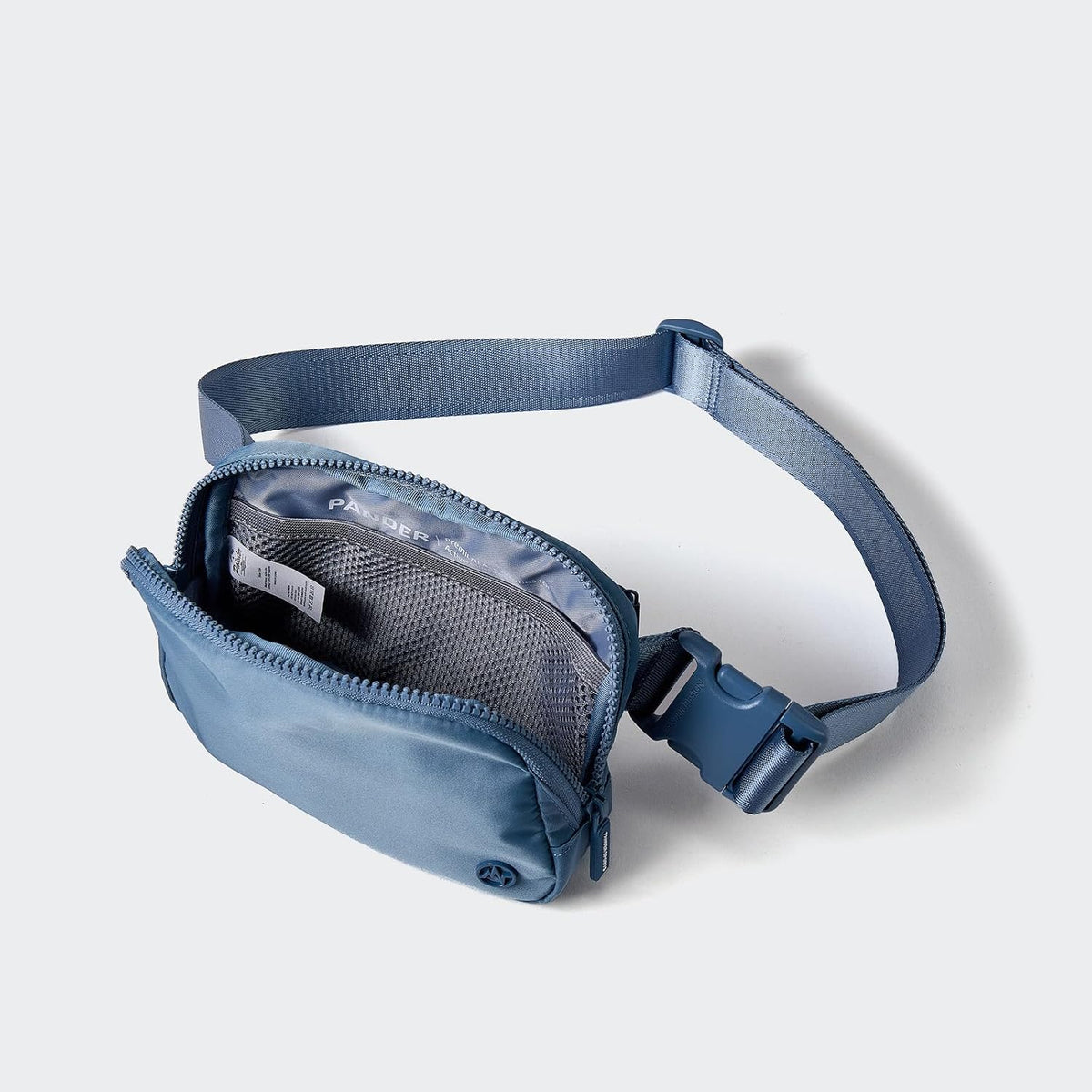Two Way Zipper Fanny Pack Nylon Everywhere Belt Bag for Women, Water Repellent Waist Packs, Crossbody Bags with Adjustable Strap (Black).