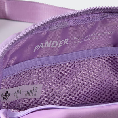 Two Way Zipper Fanny Pack Nylon Everywhere Belt Bag for Women, Water Repellent Waist Packs, Crossbody Bags with Adjustable Strap (Black).