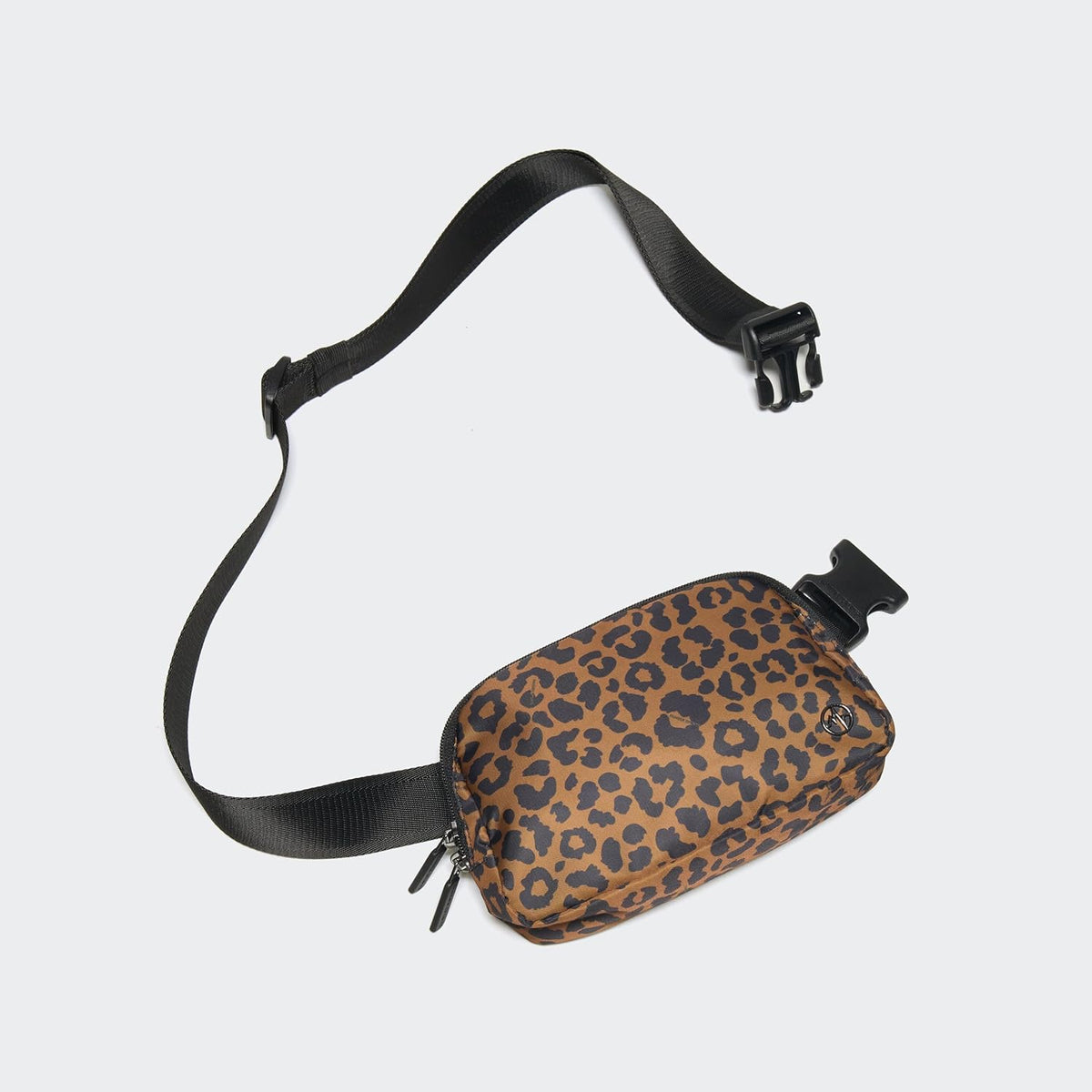 Two Way Zipper Fanny Pack Nylon Everywhere Belt Bag for Women, Water Repellent Waist Packs, Crossbody Bags with Adjustable Strap (Black).