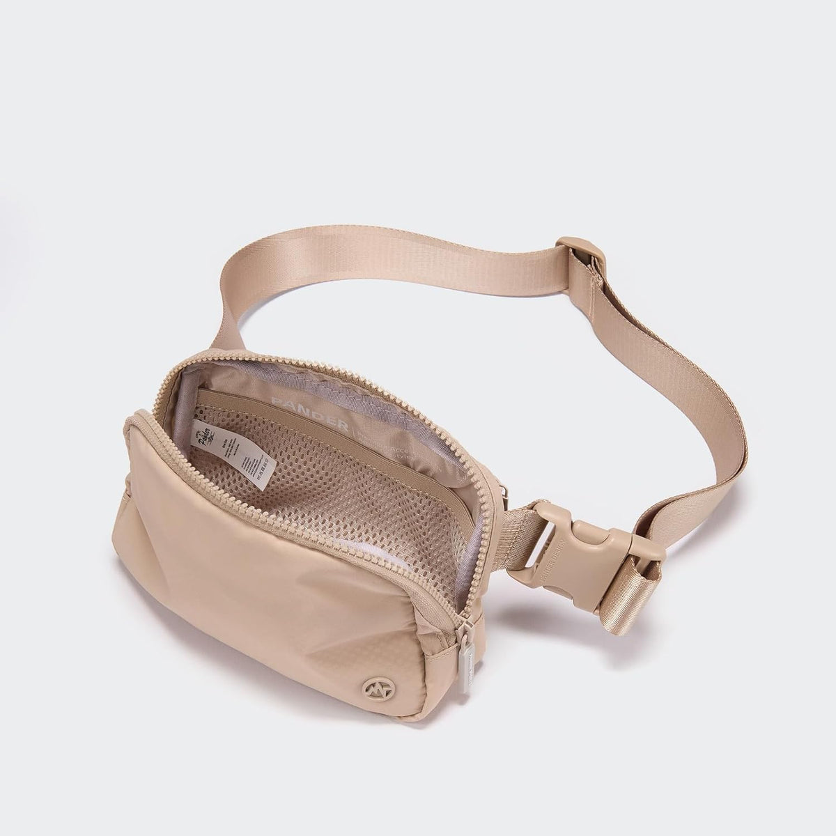 Two Way Zipper Fanny Pack Nylon Everywhere Belt Bag for Women, Water Repellent Waist Packs, Crossbody Bags with Adjustable Strap (Black).