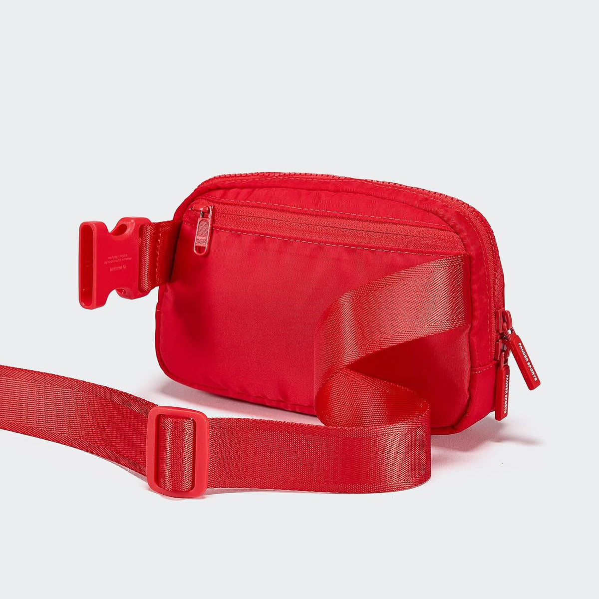 Two Way Zipper Fanny Pack Nylon Everywhere Belt Bag for Women, Water Repellent Waist Packs, Crossbody Bags with Adjustable Strap (Black).