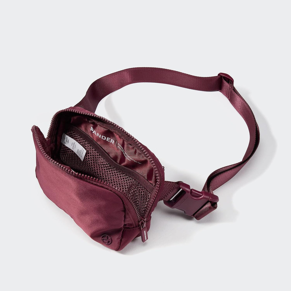 Two Way Zipper Fanny Pack Nylon Everywhere Belt Bag for Women, Water Repellent Waist Packs, Crossbody Bags with Adjustable Strap (Black).