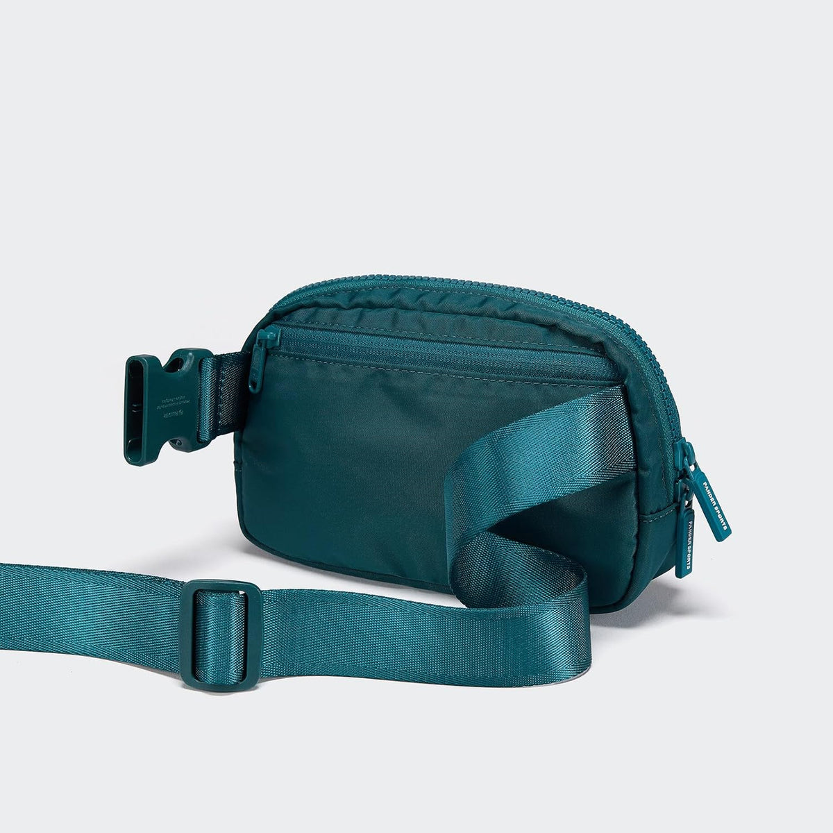 Two Way Zipper Fanny Pack Nylon Everywhere Belt Bag for Women, Water Repellent Waist Packs, Crossbody Bags with Adjustable Strap (Black).