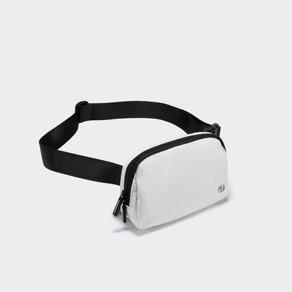 Two Way Zipper Fanny Pack Nylon Everywhere Belt Bag for Women, Water Repellent Waist Packs, Crossbody Bags with Adjustable Strap (Black).