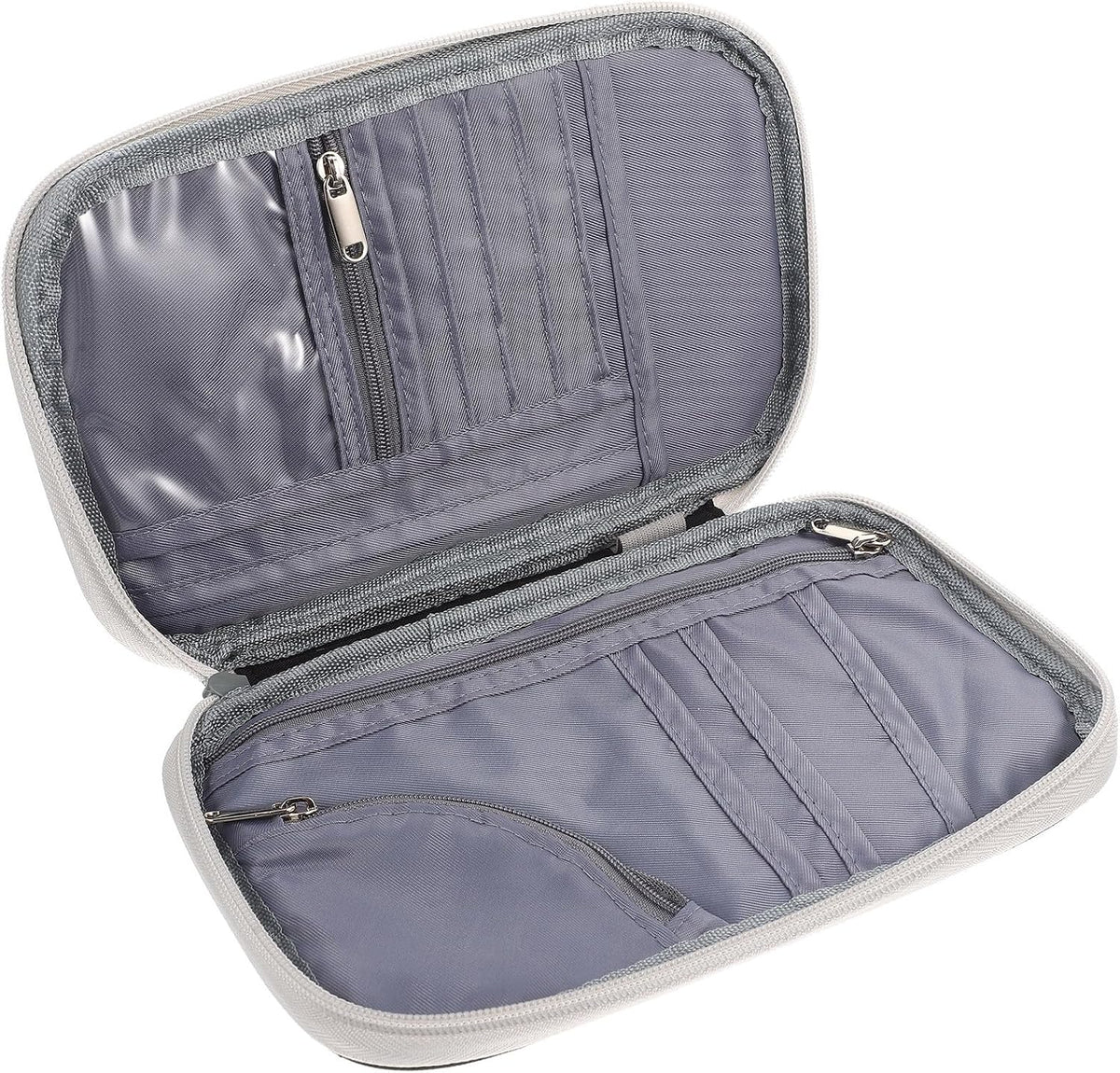 Travel Passport Holder Zipper Pouch Document Organizer Made of Sturdy Oxford Cloth Comfortable Touch Feeling for Daily Use and Work