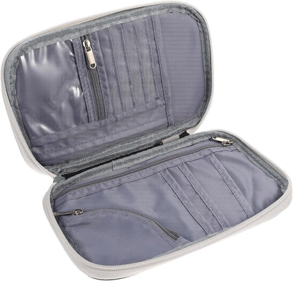 Travel Passport Holder Zipper Pouch Document Organizer Made of Sturdy Oxford Cloth Comfortable Touch Feeling for Daily Use and Work