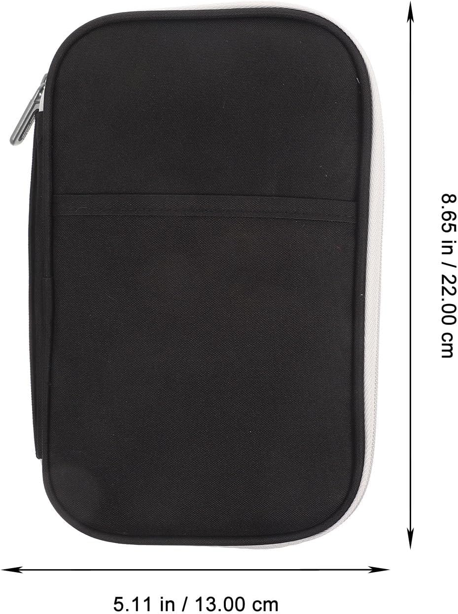 Travel Passport Holder Zipper Pouch Document Organizer Made of Sturdy Oxford Cloth Comfortable Touch Feeling for Daily Use and Work