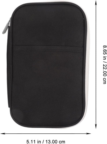 Travel Passport Holder Zipper Pouch Document Organizer Made of Sturdy Oxford Cloth Comfortable Touch Feeling for Daily Use and Work