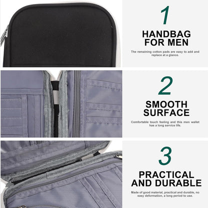 Travel Passport Holder Zipper Pouch Document Organizer Made of Sturdy Oxford Cloth Comfortable Touch Feeling for Daily Use and Work